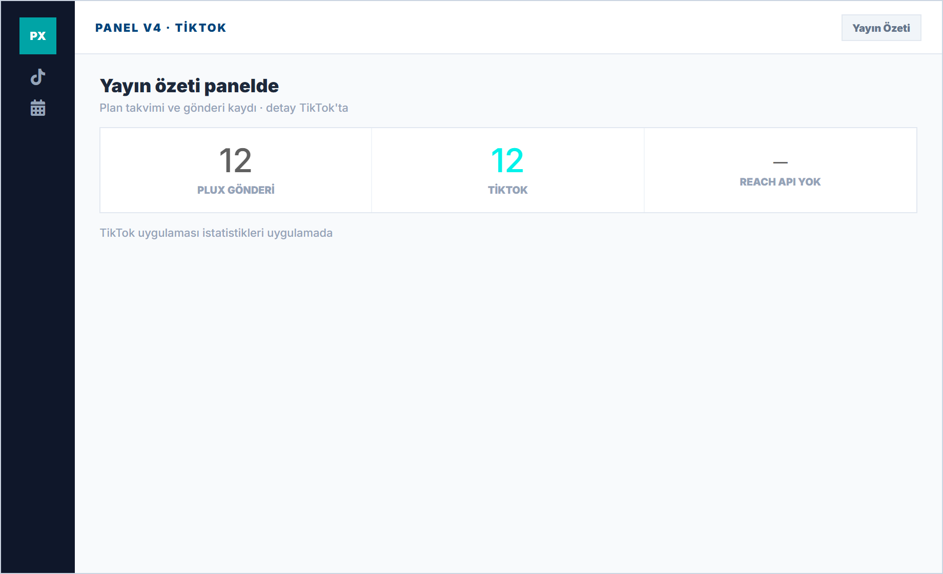 TikTok Analytics is {not in Plux}